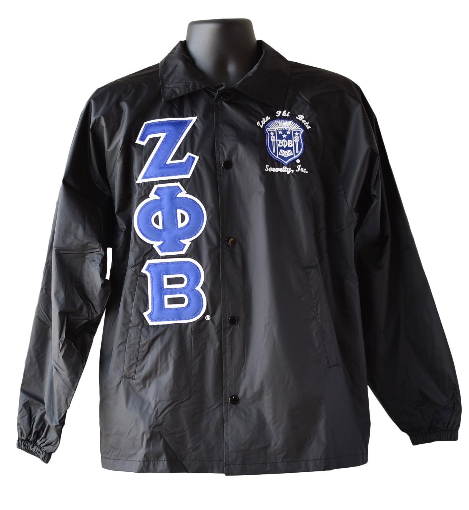 Zeta Phi Beta Greek Lettered Crossing Jacket / Zeta Phi Beta