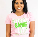 AKA Stroll Game Lit T-Shirt - Alpha Kappa Alpha Sorority Inc