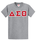 Delta Sigma Theta 3 Greek Letter Embroidered T-Shirt